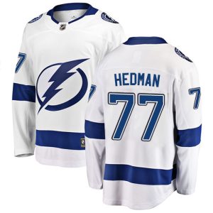 Herren Tampa Bay Lightning Eishockey Trikot Victor Hedman #77 Breakaway Weiß Fanatics Branded Auswärts